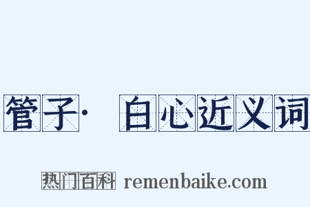 管子·白心近义词是什么意思的图片